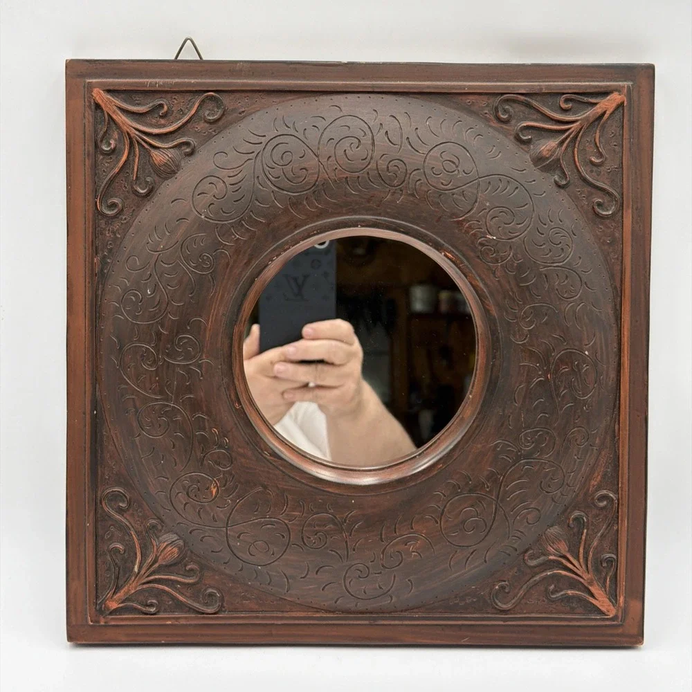 Vintage Inspired Square Wall Mirror 12